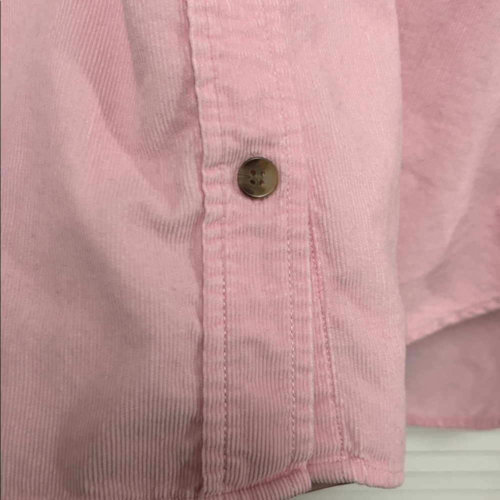 Pink Corduroy Oversized Button Up Shirt - Picture 5 of 5